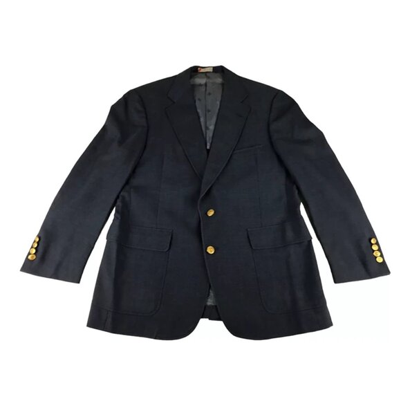Austin Reed Mens Blue Inner‎ Pockets Long Sleeve Collared Blazer Jacket Size L - Picture 1 of 10
